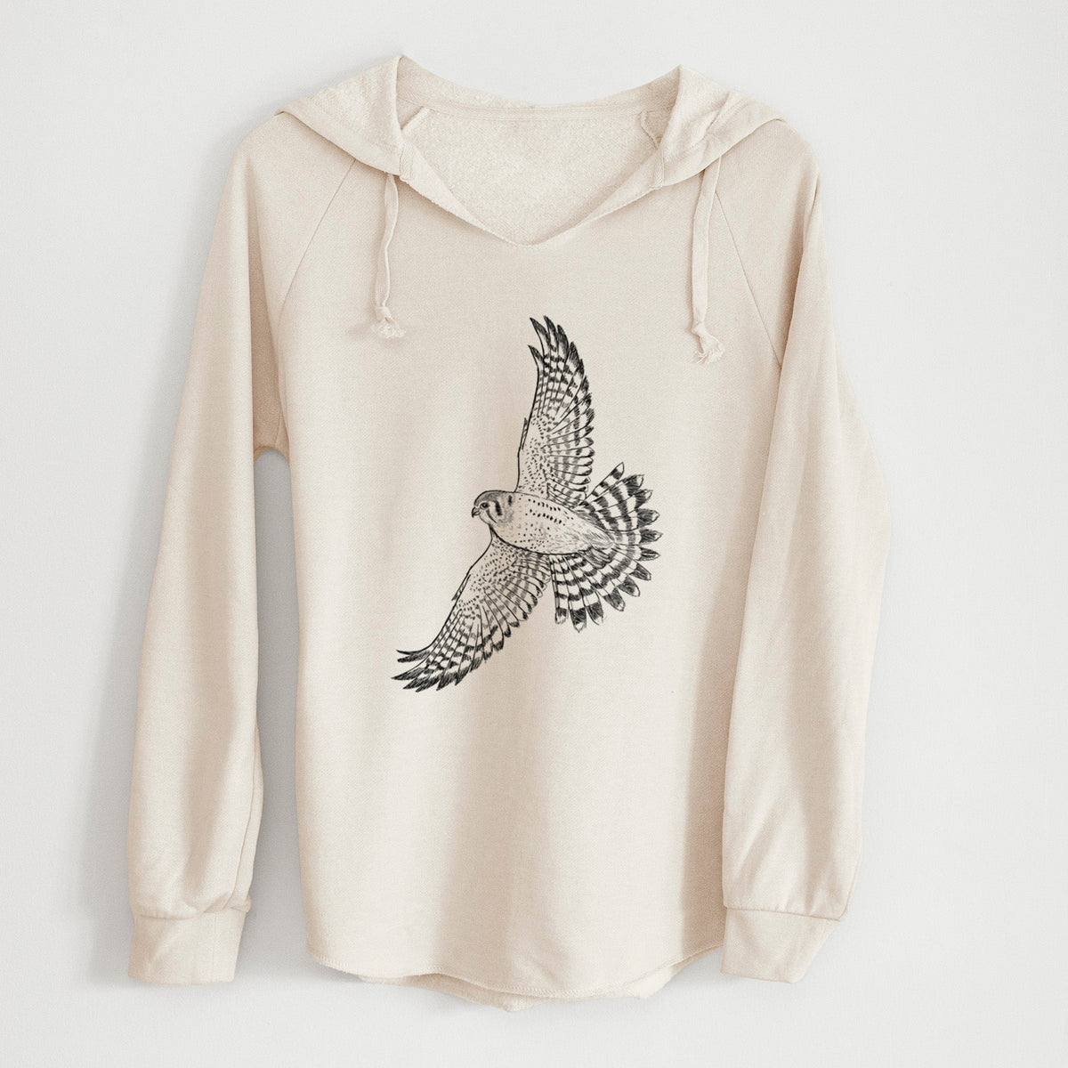 Soaring American Kestrel - Falco sparverius - Cali Wave Hooded Sweatshirt