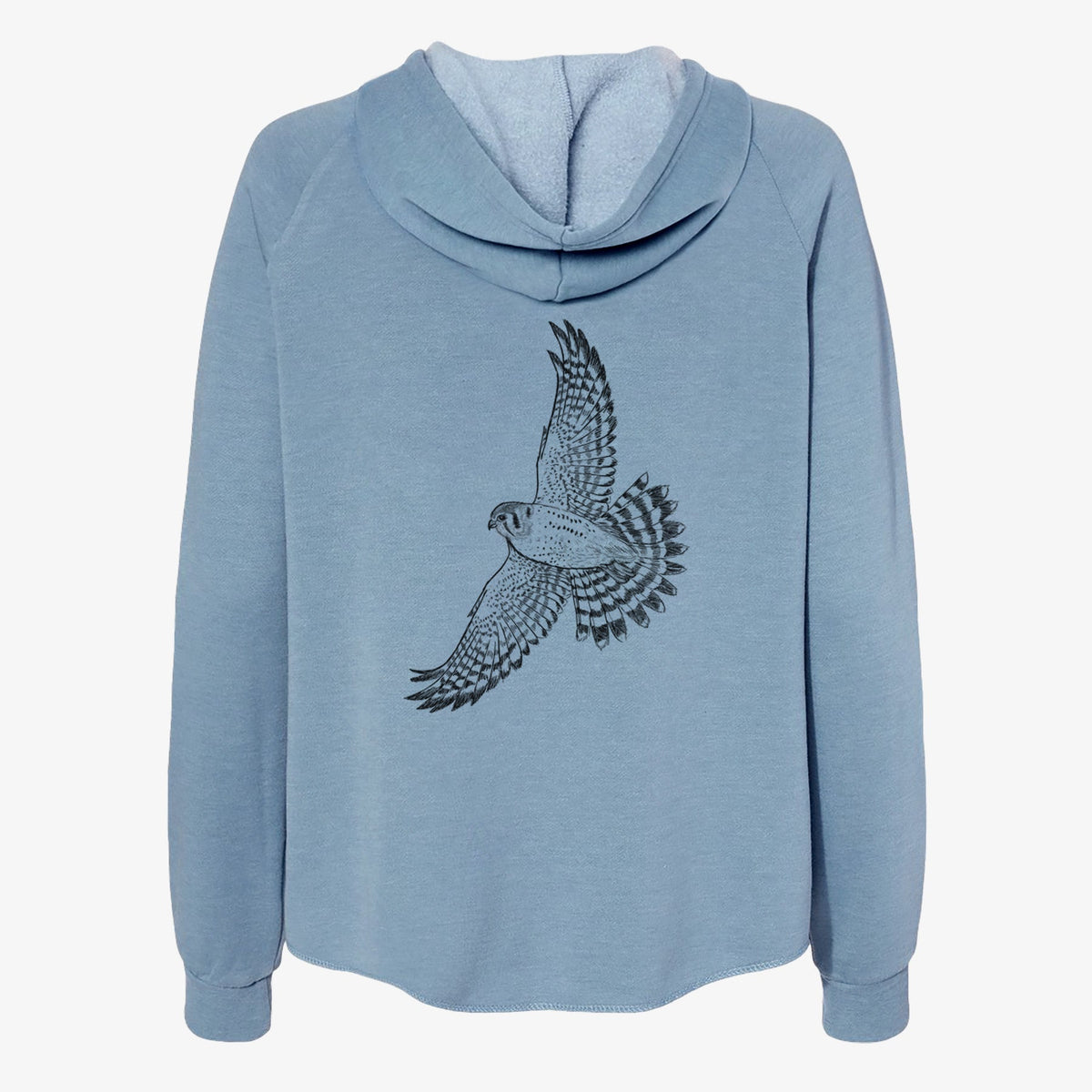 Soaring American Kestrel - Falco sparverius - Women's Cali Wave Zip-Up Sweatshirt