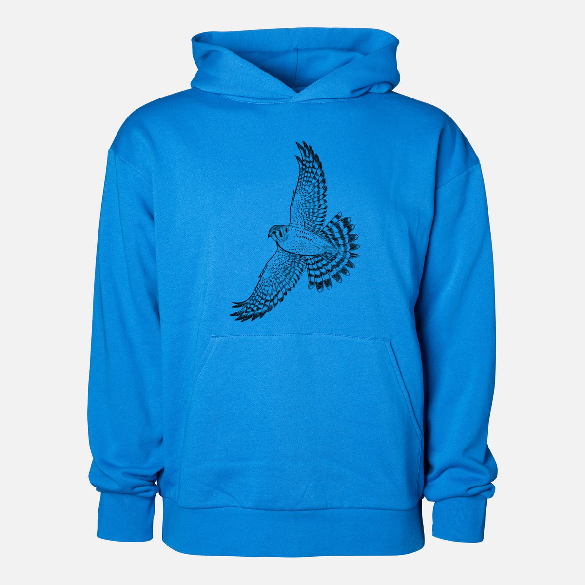 Soaring American Kestrel - Falco sparverius  - Statement Midweight Hoodie