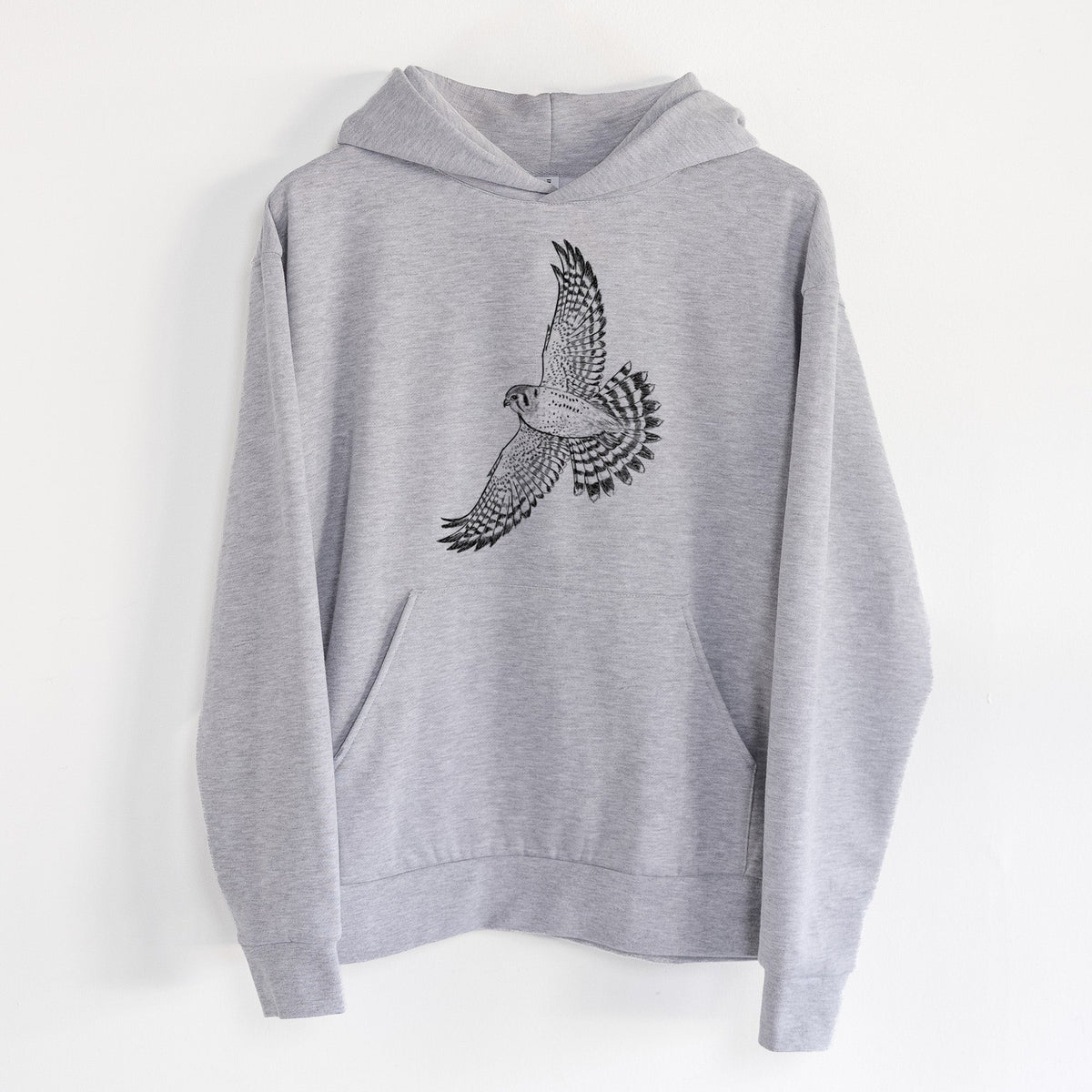 Soaring American Kestrel - Falco sparverius  - Statement Midweight Hoodie