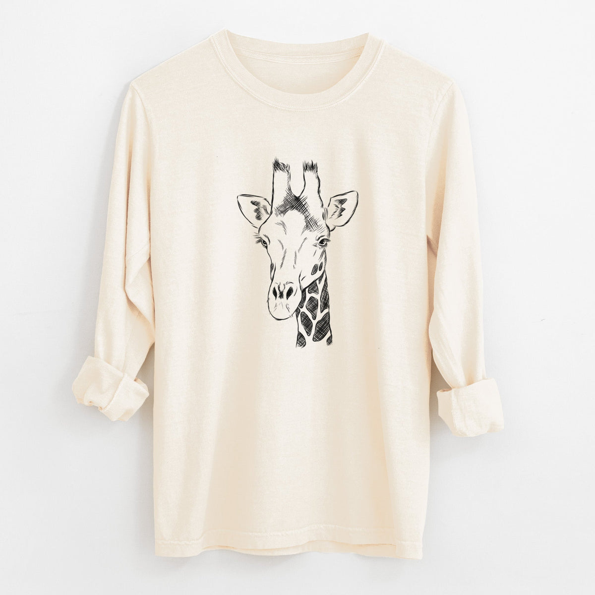 Southern Giraffe - Giraffa giraffa - Unisex Comfort Colors 100% Cotton Long Sleeve