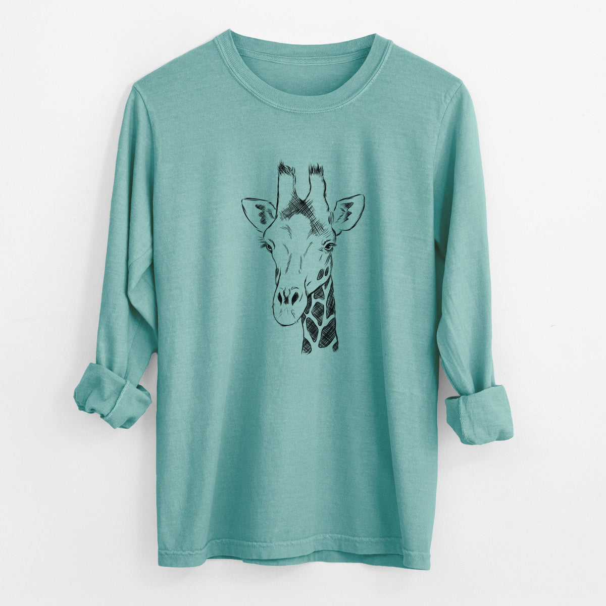 Southern Giraffe - Giraffa giraffa - Unisex Comfort Colors 100% Cotton Long Sleeve