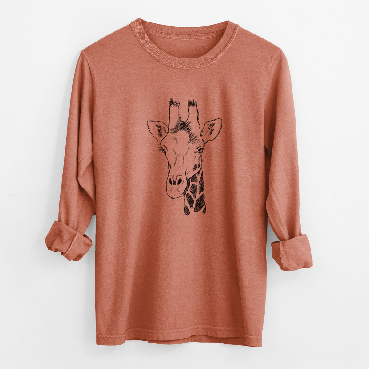 Southern Giraffe - Giraffa giraffa - Unisex Comfort Colors 100% Cotton Long Sleeve