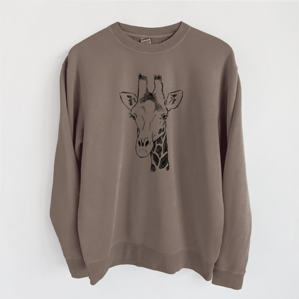 Southern Giraffe - Giraffa giraffa - Unisex Pigment Dyed Crew Sweatshirt