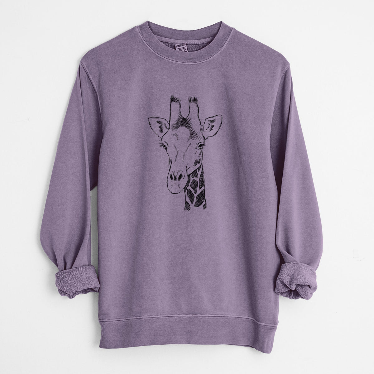 Southern Giraffe - Giraffa giraffa - Unisex Pigment Dyed Crew Sweatshirt