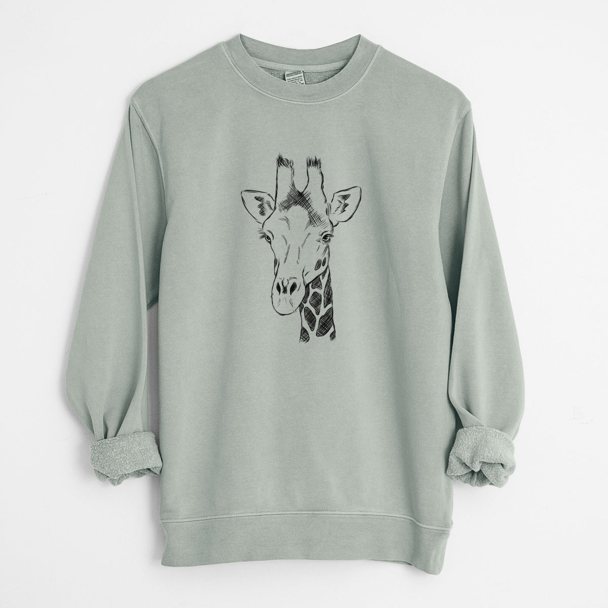 Southern Giraffe - Giraffa giraffa - Unisex Pigment Dyed Crew Sweatshirt