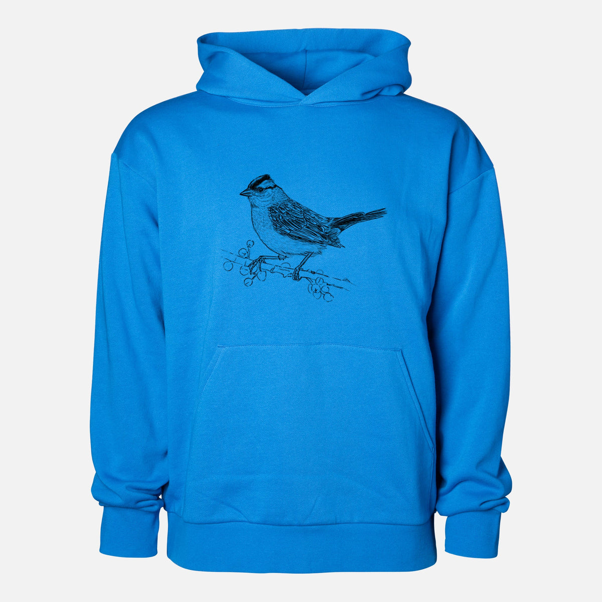 White-crowned Sparrow - Zonotrichia leucophrys  - Statement Midweight Hoodie