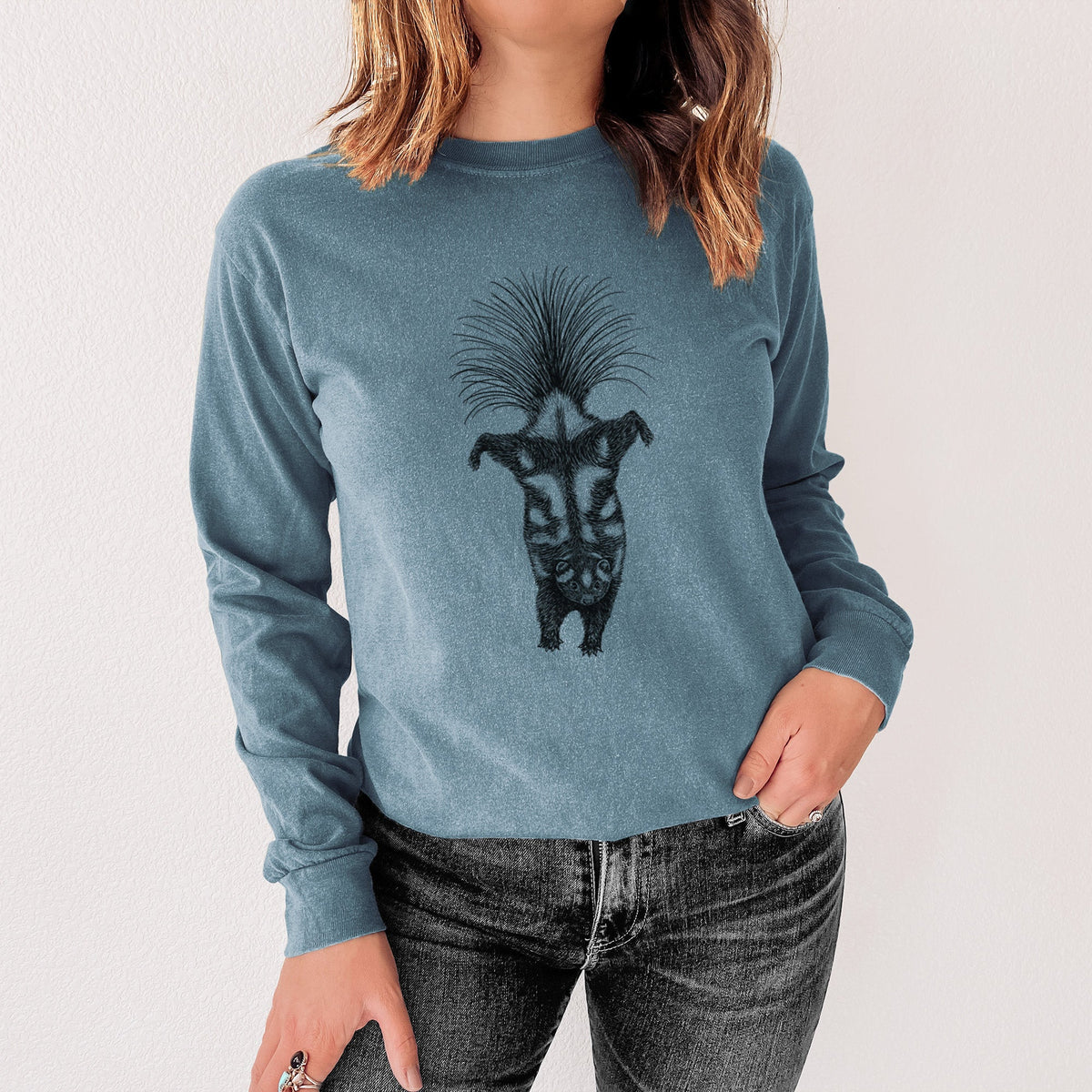 Eastern Spotted Skunk - Spilogale putorius - Unisex Comfort Colors 100% Cotton Long Sleeve