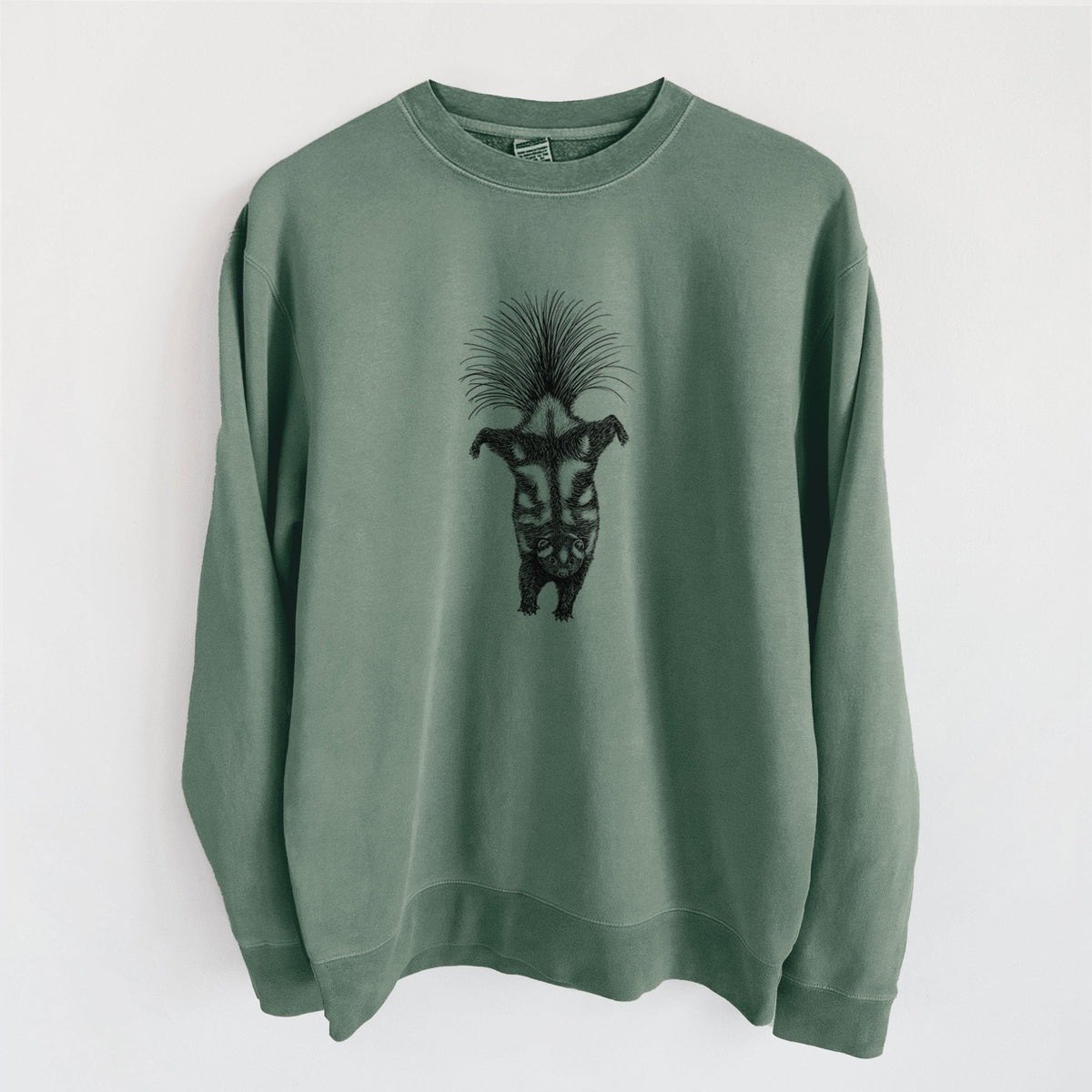 Eastern Spotted Skunk - Spilogale putorius - Unisex Pigment Dyed Crew Sweatshirt