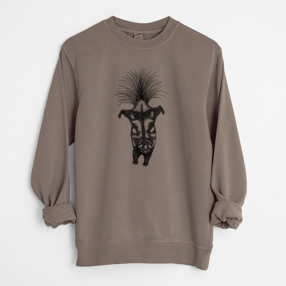 Eastern Spotted Skunk - Spilogale putorius - Unisex Pigment Dyed Crew Sweatshirt