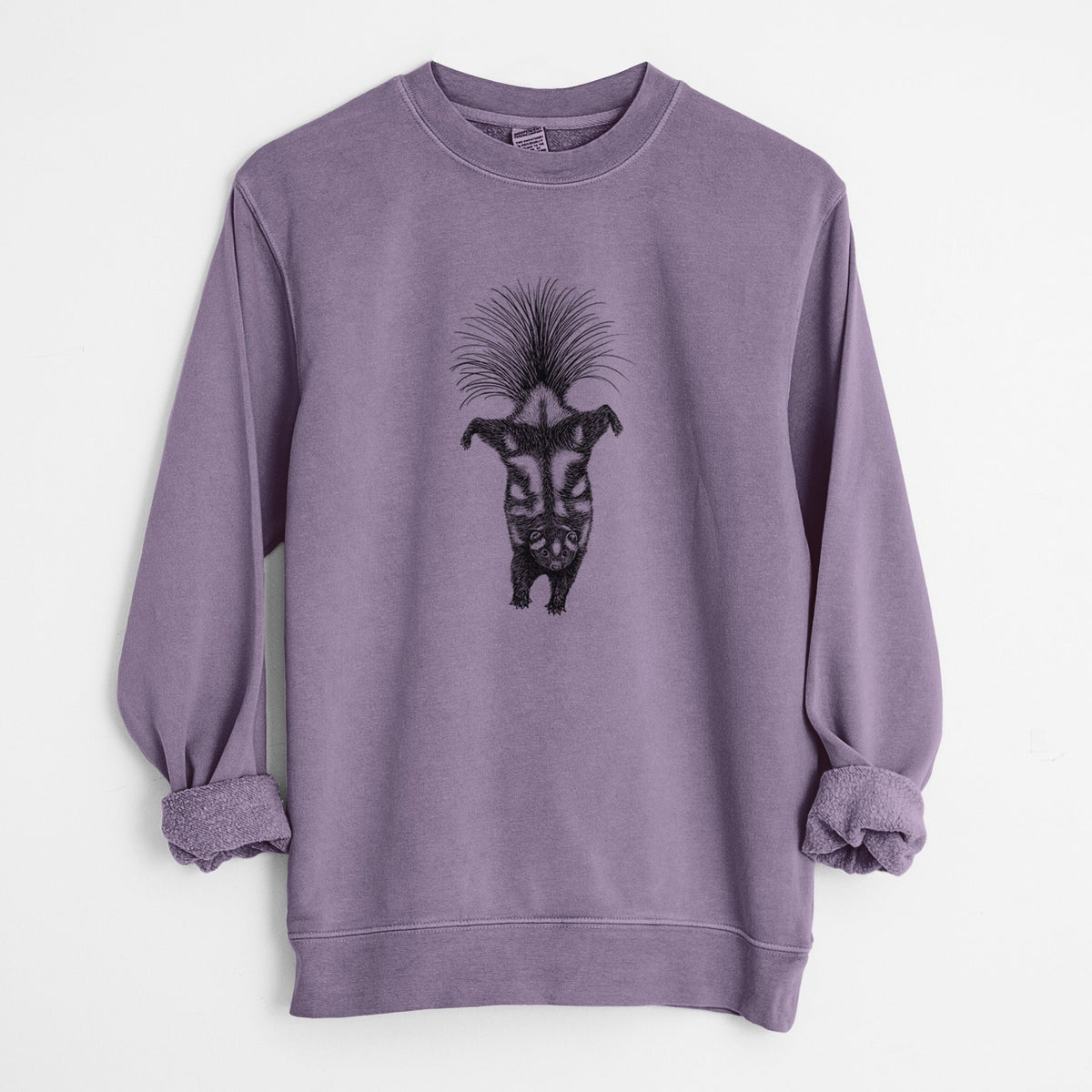 Eastern Spotted Skunk - Spilogale putorius - Unisex Pigment Dyed Crew Sweatshirt