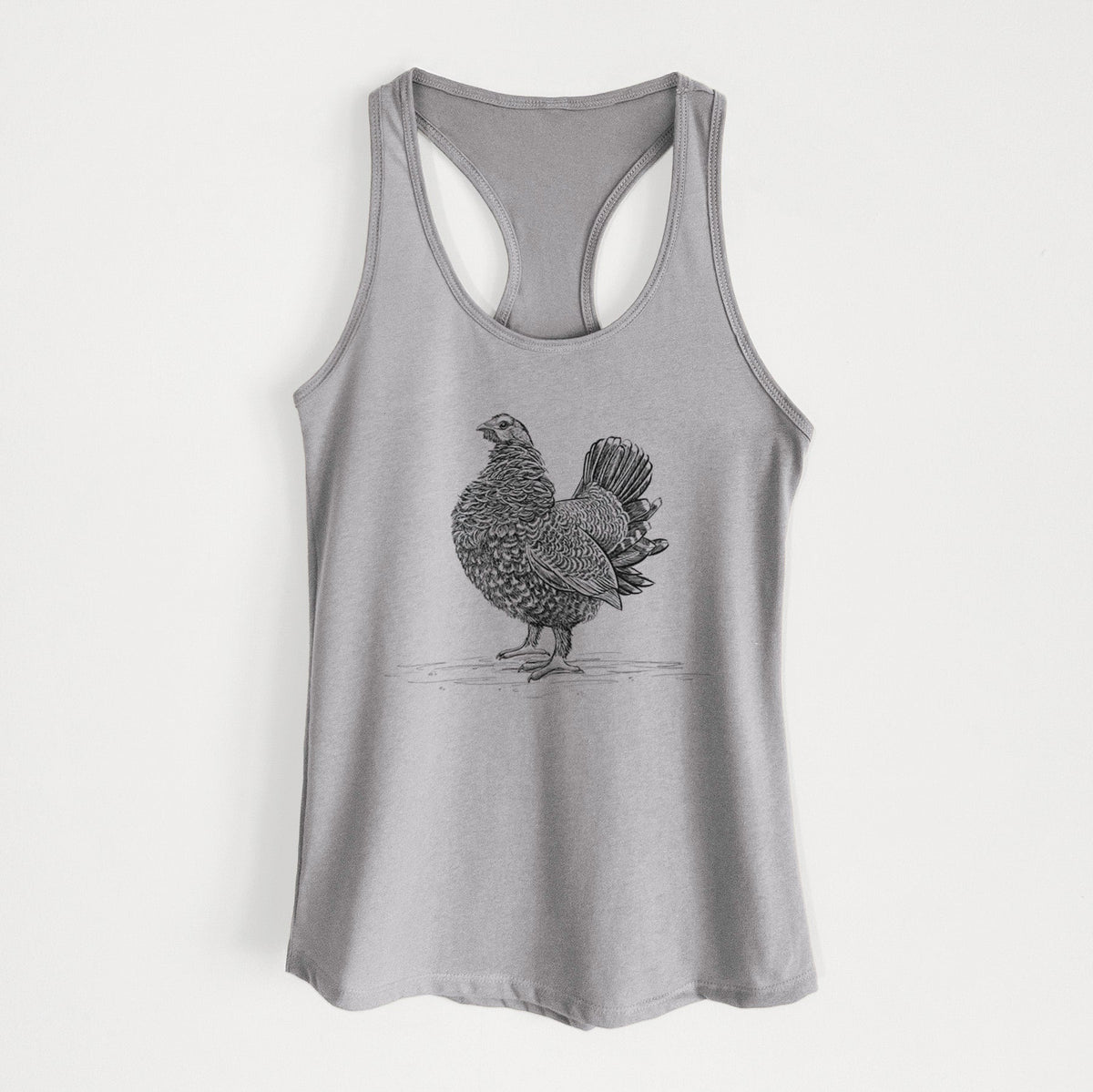 Male Spruce Grouse - Canachites canadensis - Women's Racerback Tanktop
