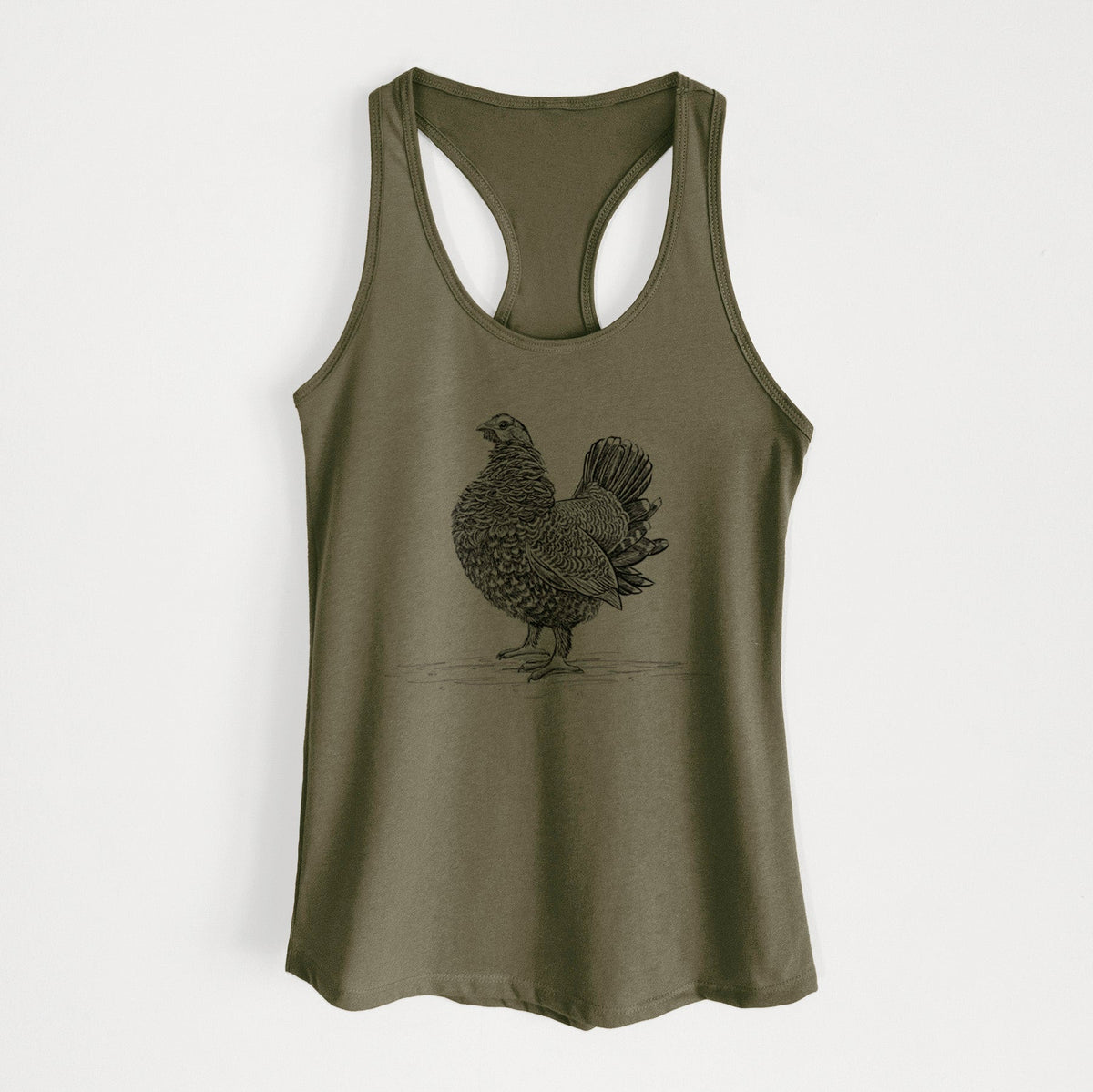 Male Spruce Grouse - Canachites canadensis - Women's Racerback Tanktop