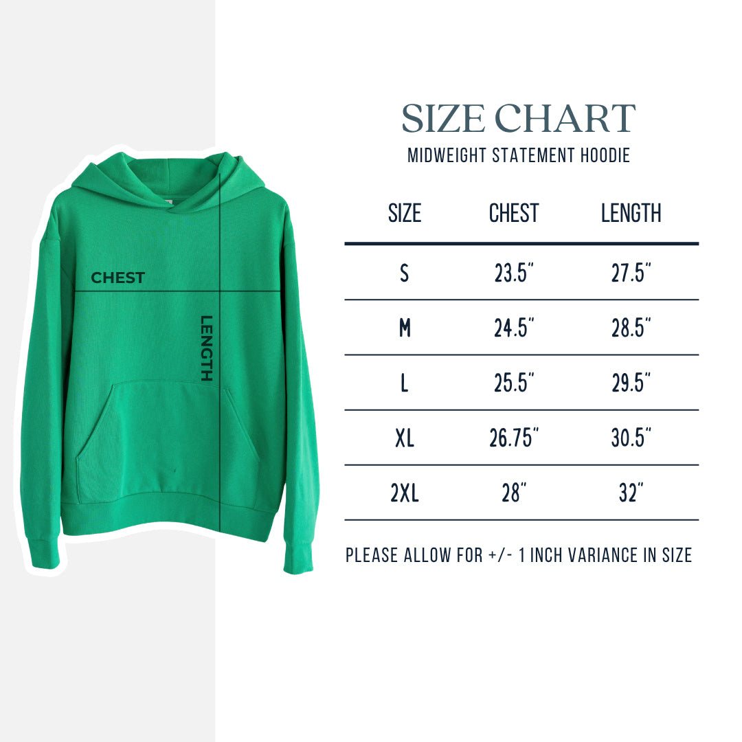 Luna Moth - Actias luna  - Statement Midweight Hoodie