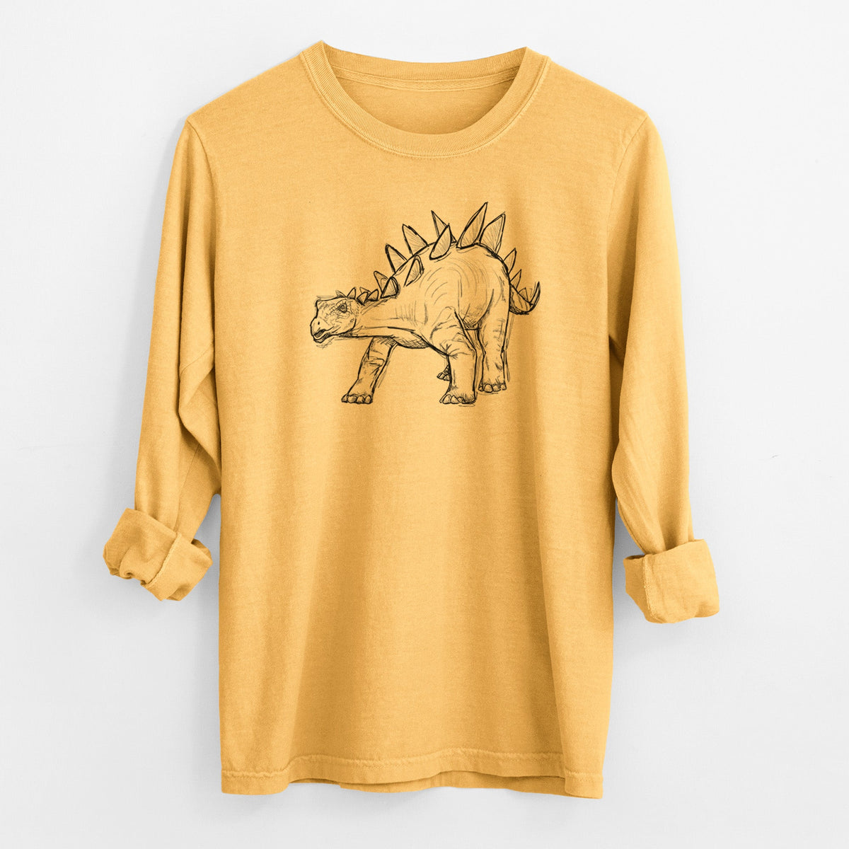 Stegosaurus Stenops - Men's Heavyweight 100% Cotton Long Sleeve