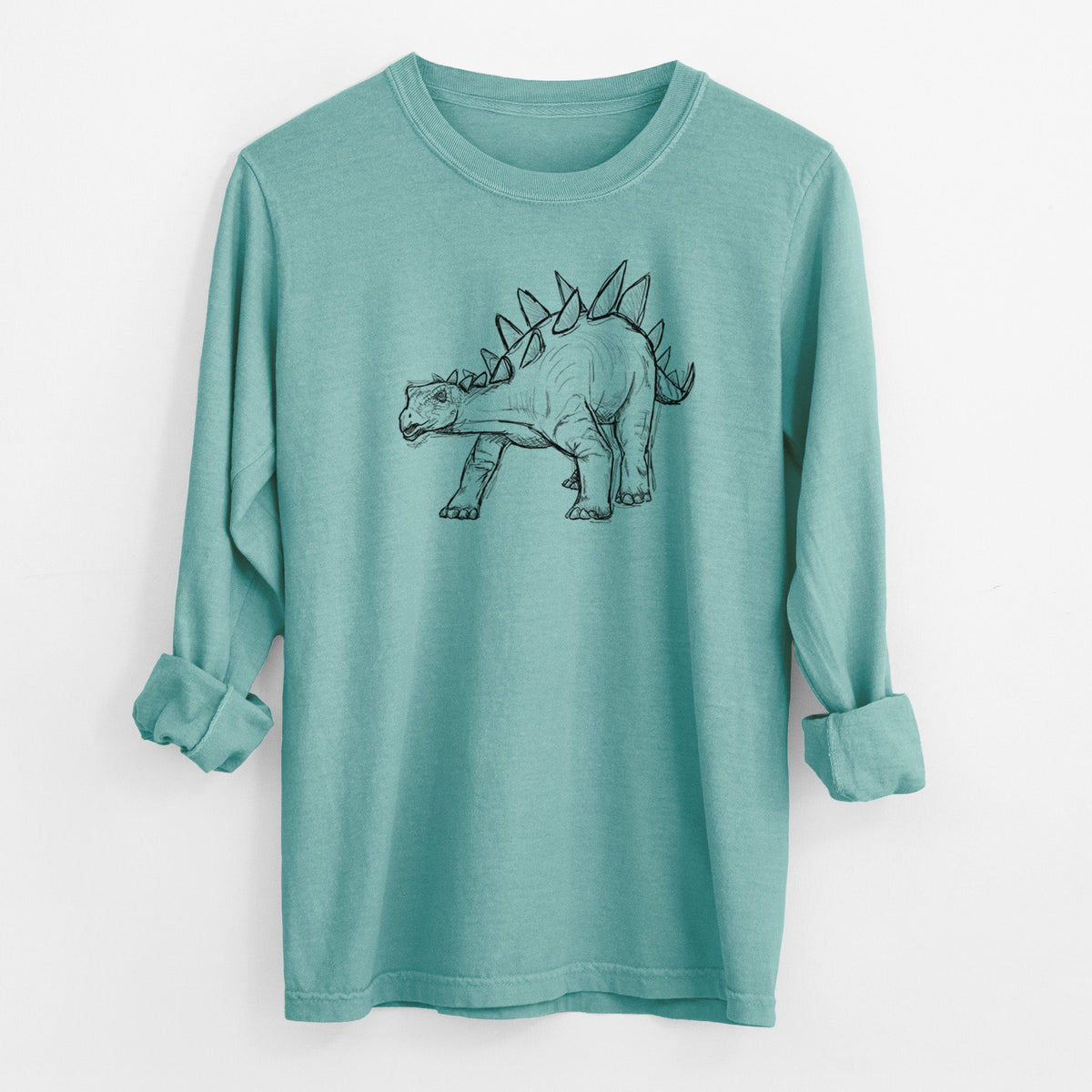 Stegosaurus Stenops - Men's Heavyweight 100% Cotton Long Sleeve