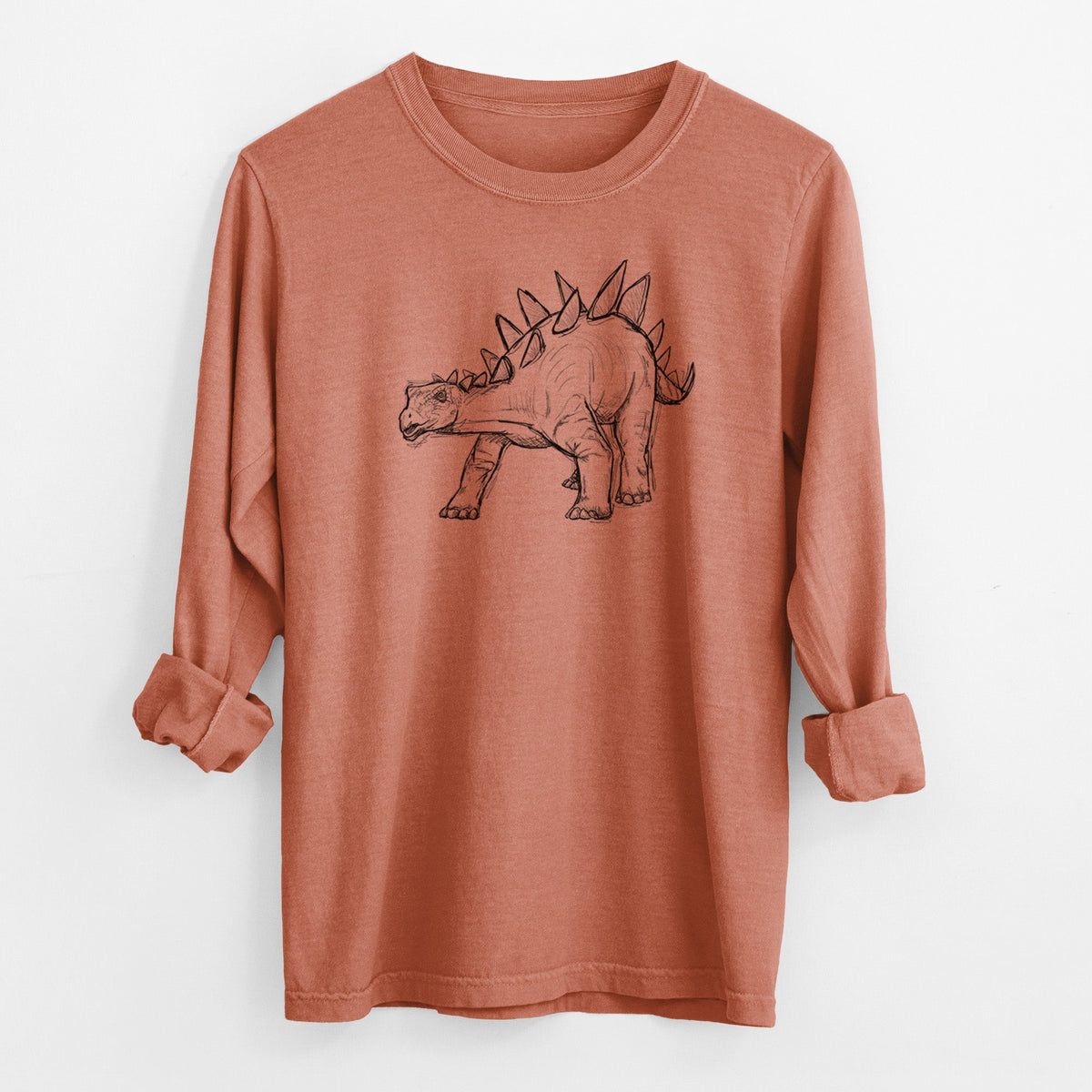 Stegosaurus Stenops - Men's Heavyweight 100% Cotton Long Sleeve