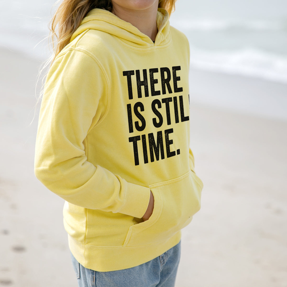There's Still Time - Youth Pigment Dyed Hoodie