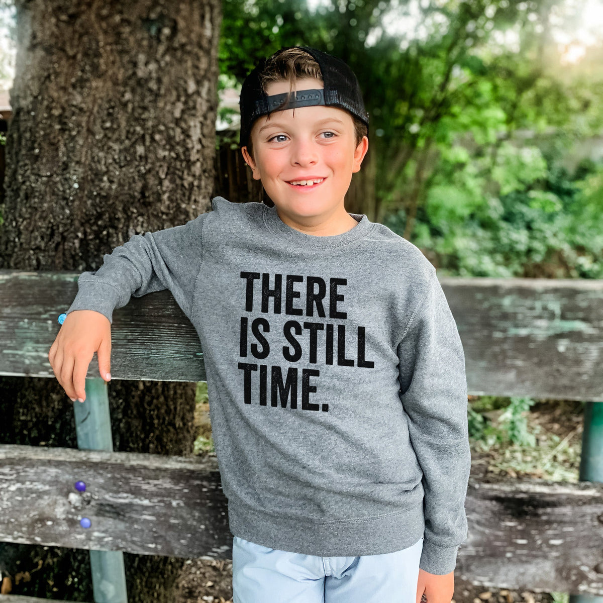 There's Still Time - Youth Lightweight Crewneck Sweatshirt