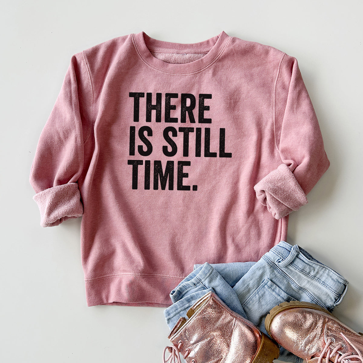 There's Still Time - Youth Lightweight Crewneck Sweatshirt