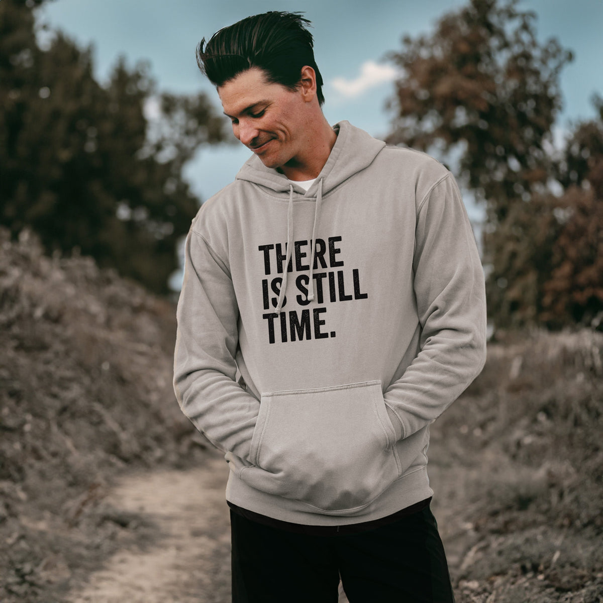 There's Still Time - Unisex Pigment Dyed Hoodie