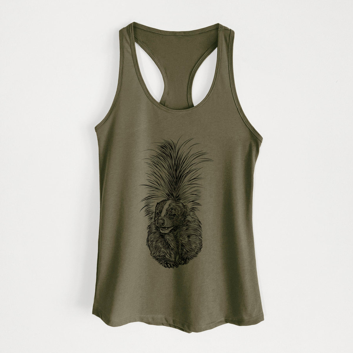 Striped Skunk - Mephitis mephitis - Women's Racerback Tanktop