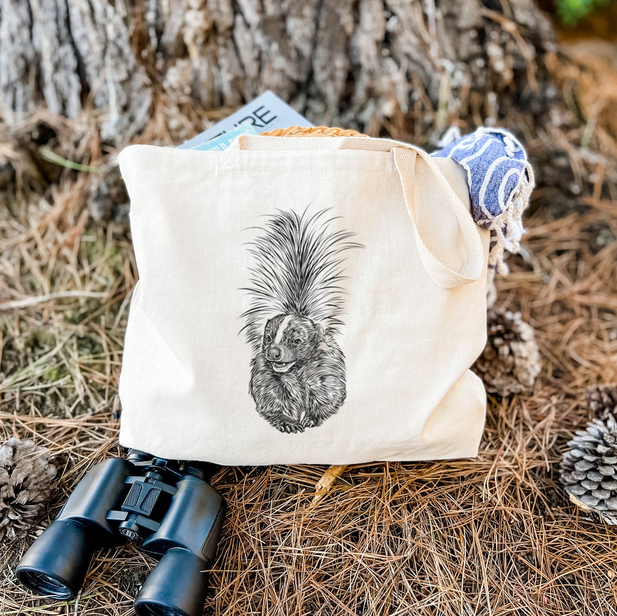 Striped Skunk - Mephitis mephitis - Tote Bag