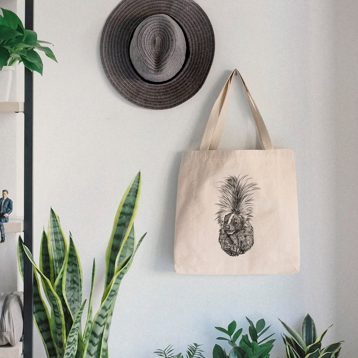 Striped Skunk - Mephitis mephitis - Tote Bag