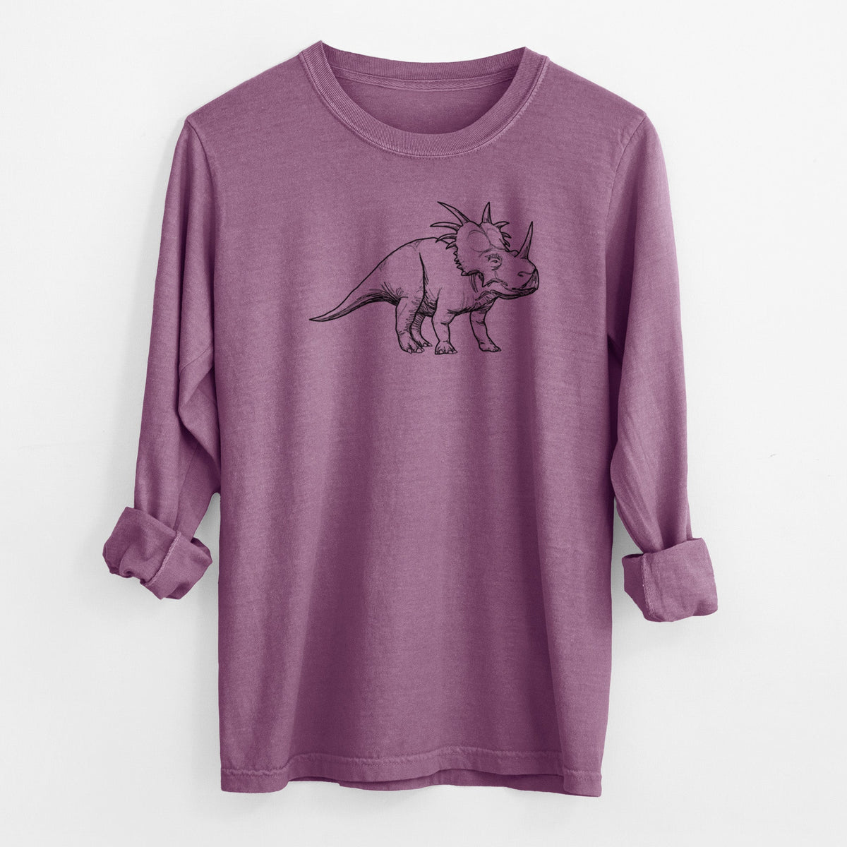 Styracosaurus Albertensis - Men's Heavyweight 100% Cotton Long Sleeve