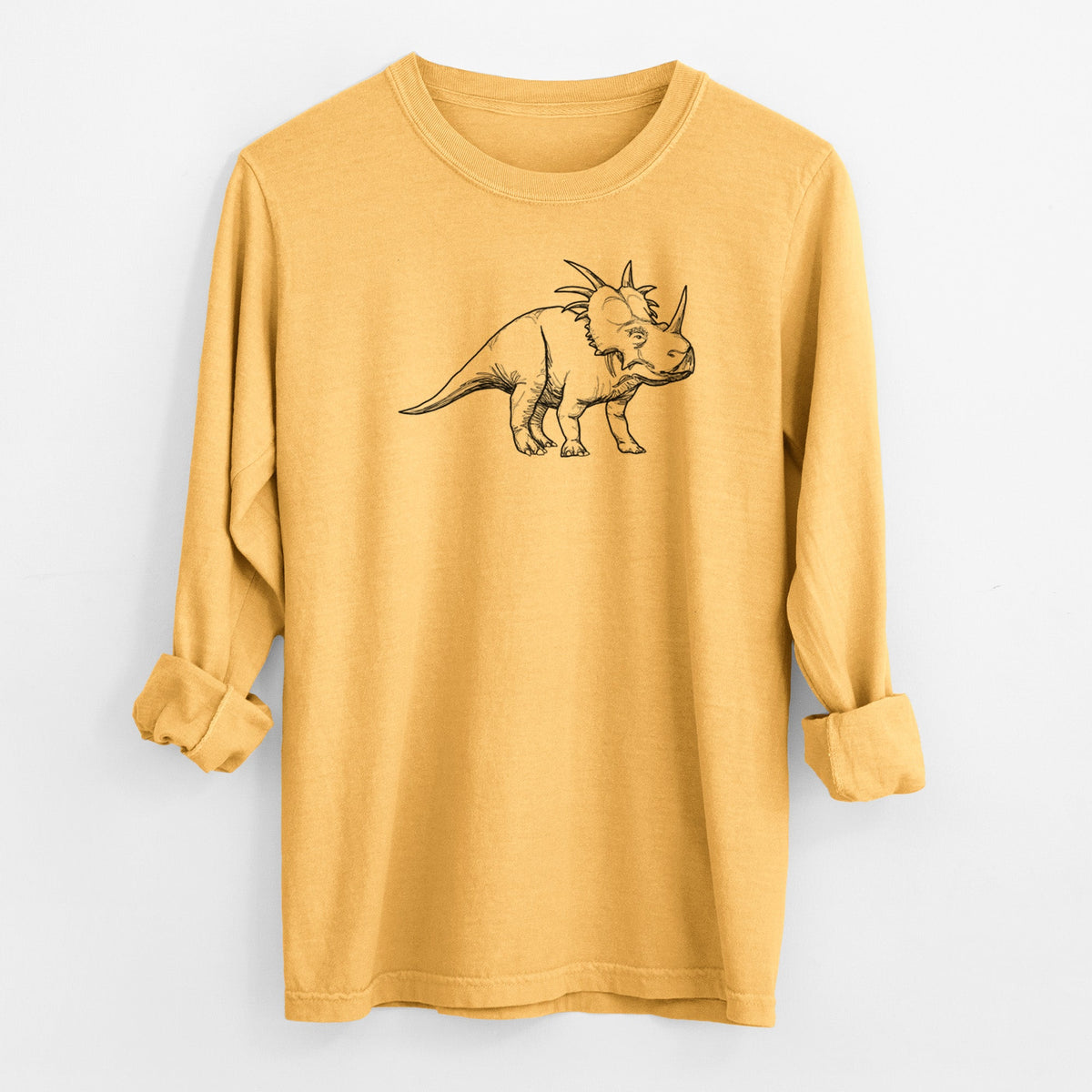 Styracosaurus Albertensis - Men's Heavyweight 100% Cotton Long Sleeve