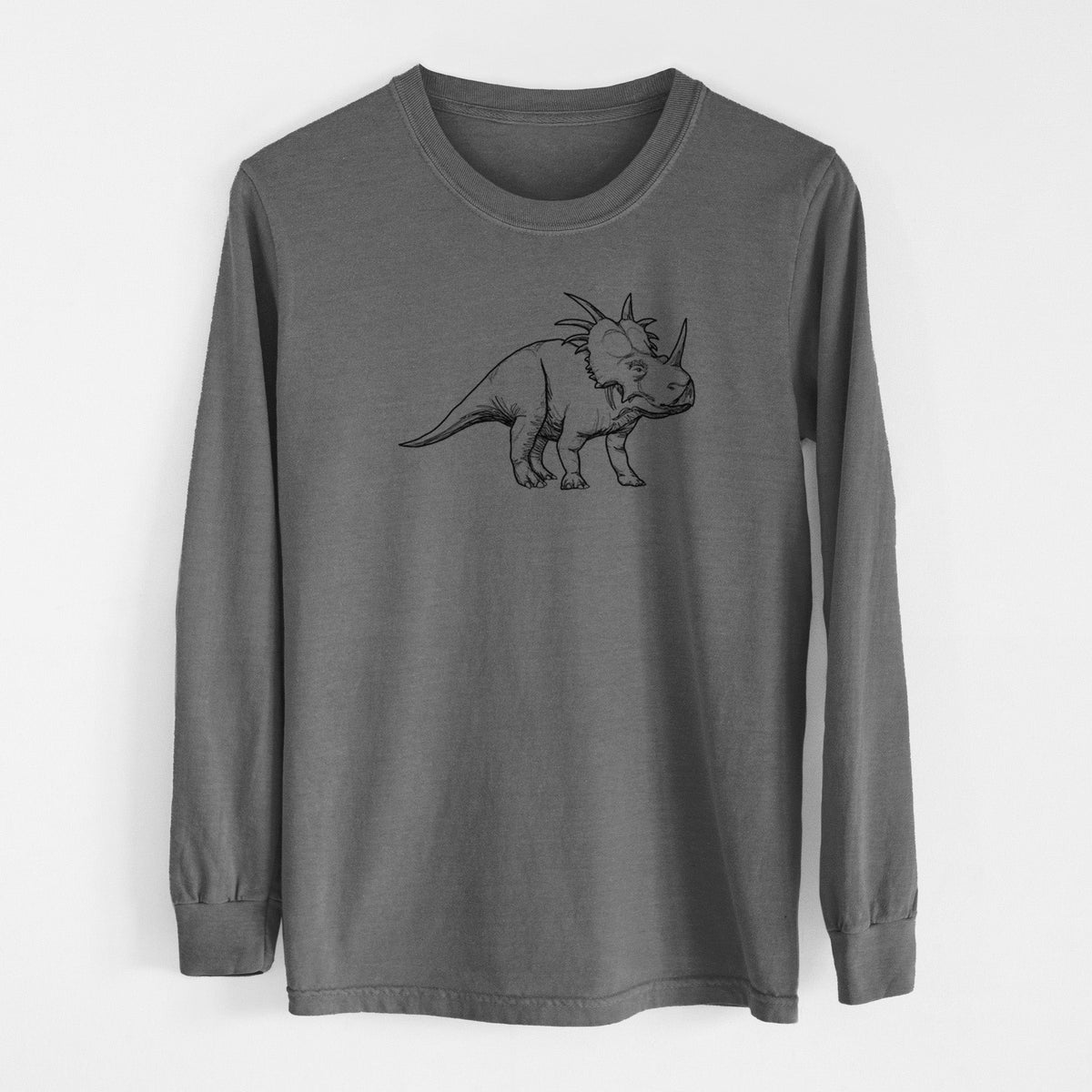 Styracosaurus Albertensis - Men's Heavyweight 100% Cotton Long Sleeve
