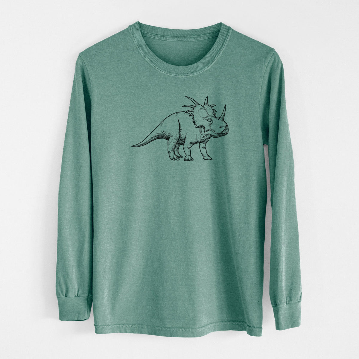 Styracosaurus Albertensis - Men's Heavyweight 100% Cotton Long Sleeve