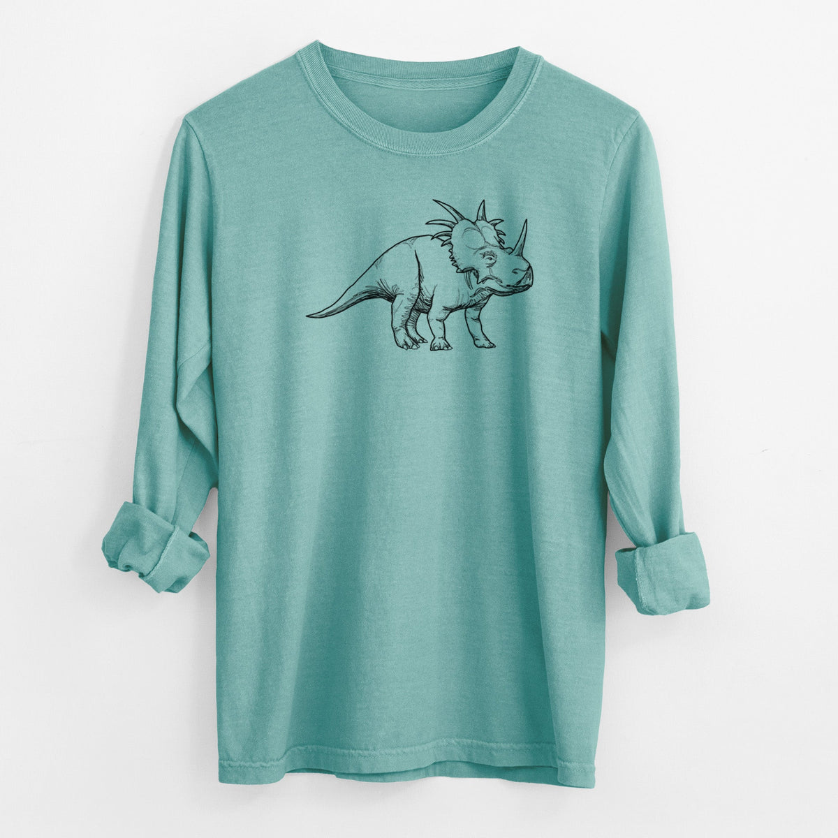Styracosaurus Albertensis - Men's Heavyweight 100% Cotton Long Sleeve