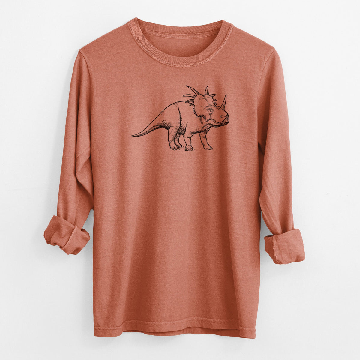Styracosaurus Albertensis - Men's Heavyweight 100% Cotton Long Sleeve