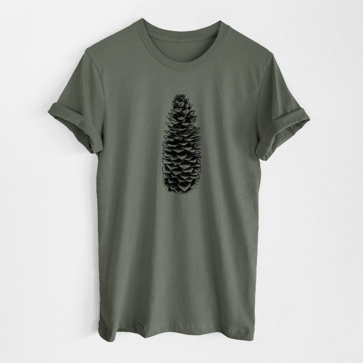 Sugar Pine Cone - Pinus lambertiana - Lightweight 100% Cotton Unisex Crewneck