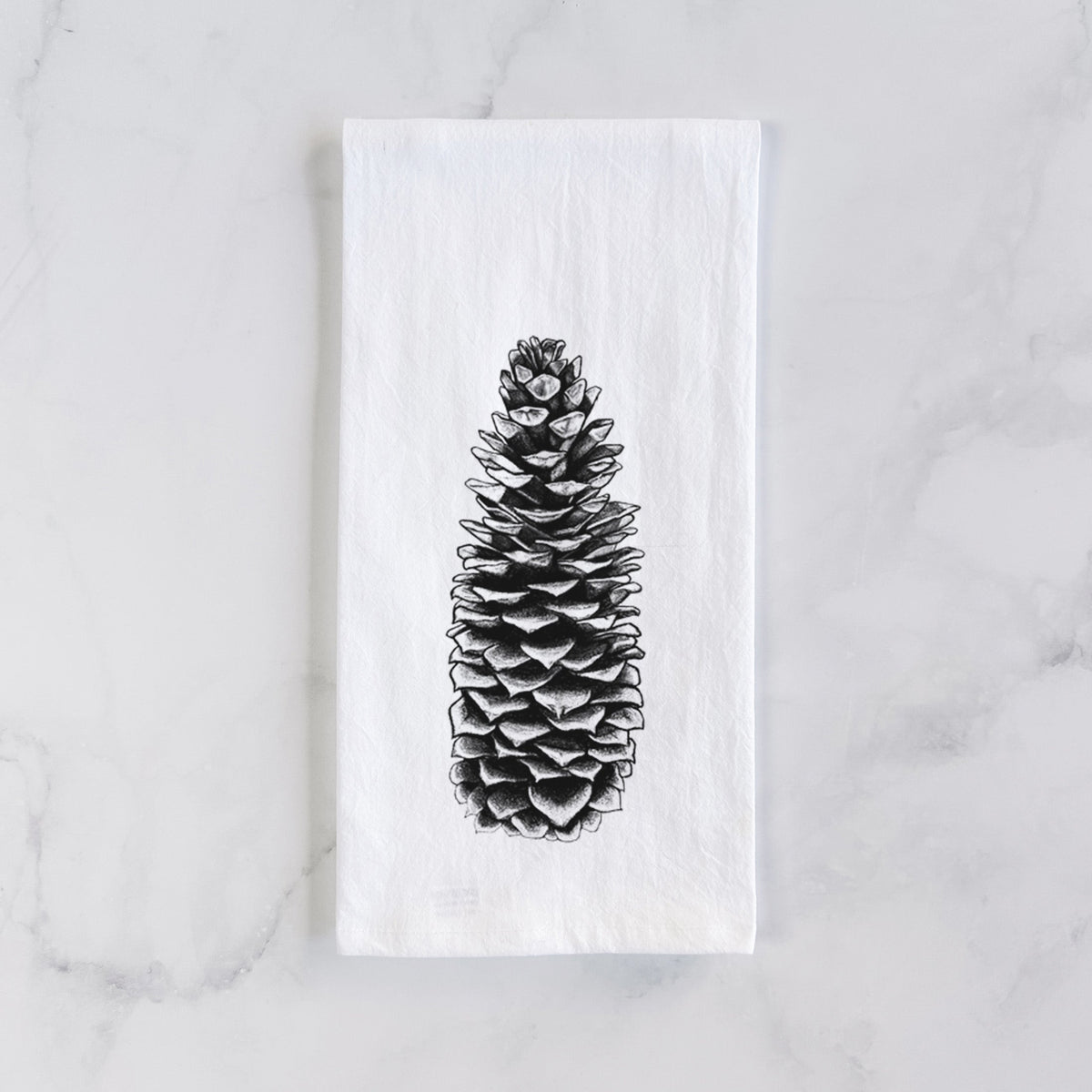 Sugar Pine Cone - Pinus lambertiana Tea Towel