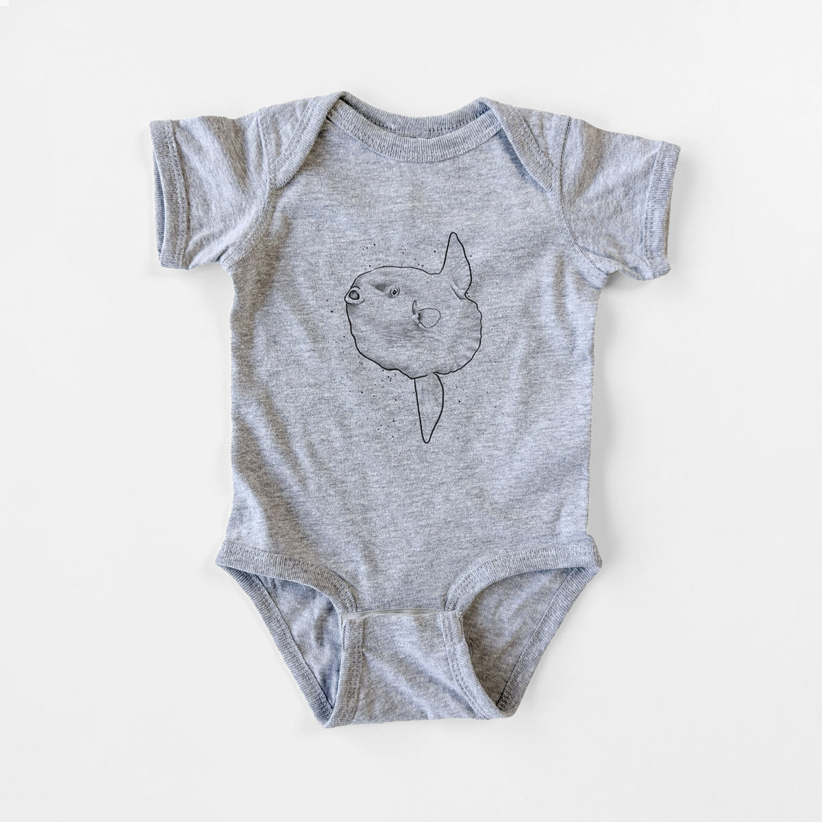 Ocean Sunfish - Mola mola - Baby Fine Jersey Bodysuit