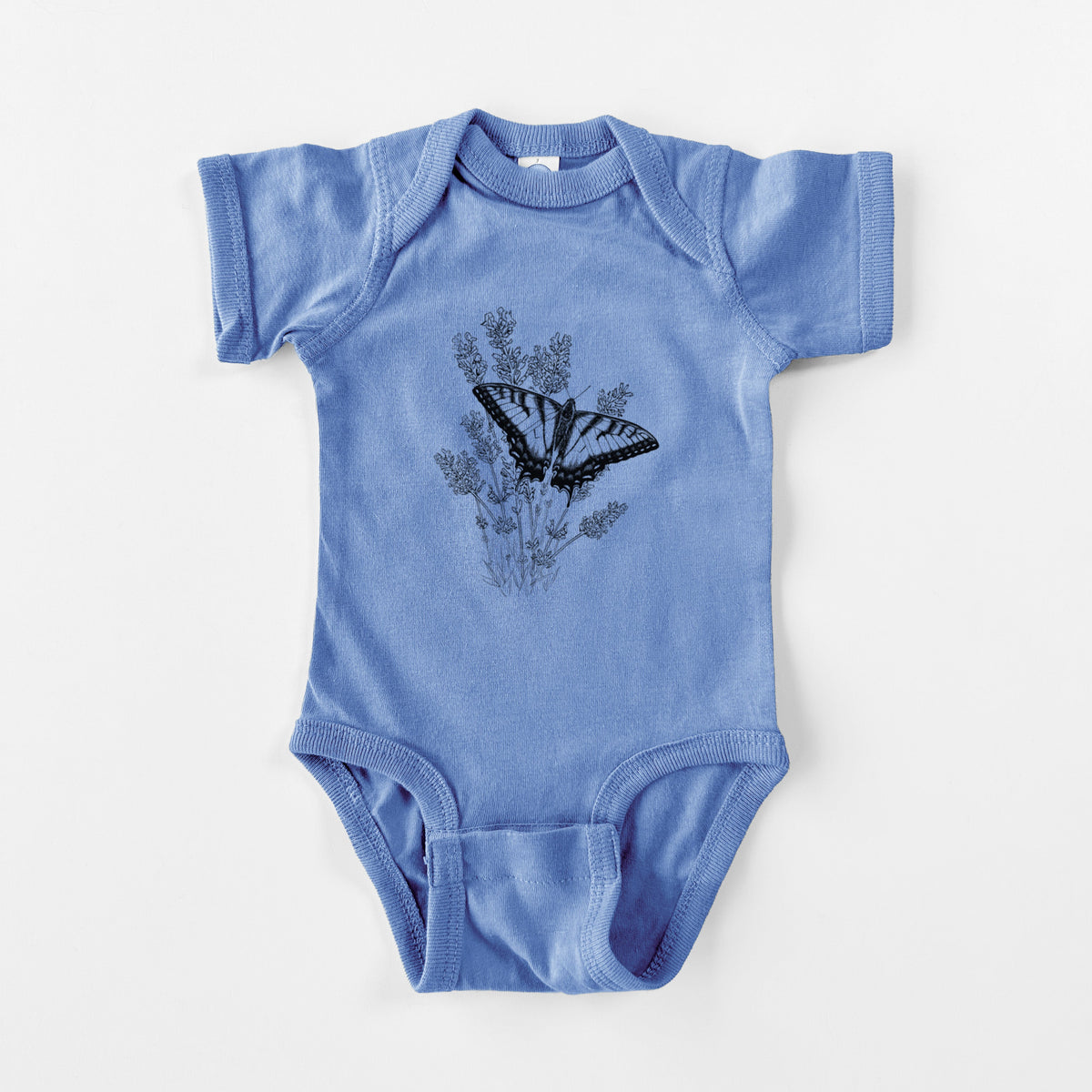 Eastern Tiger Swallowtail with Lavender - Baby Fine Jersey Bodysuit