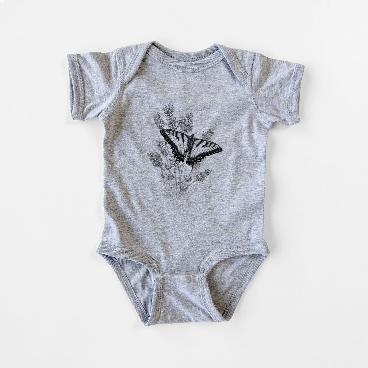 Eastern Tiger Swallowtail with Lavender - Baby Fine Jersey Bodysuit