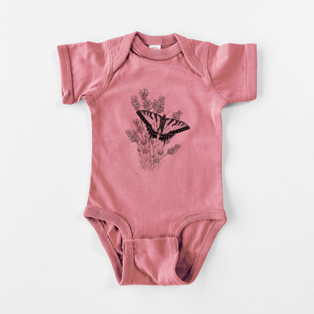 Eastern Tiger Swallowtail with Lavender - Baby Fine Jersey Bodysuit