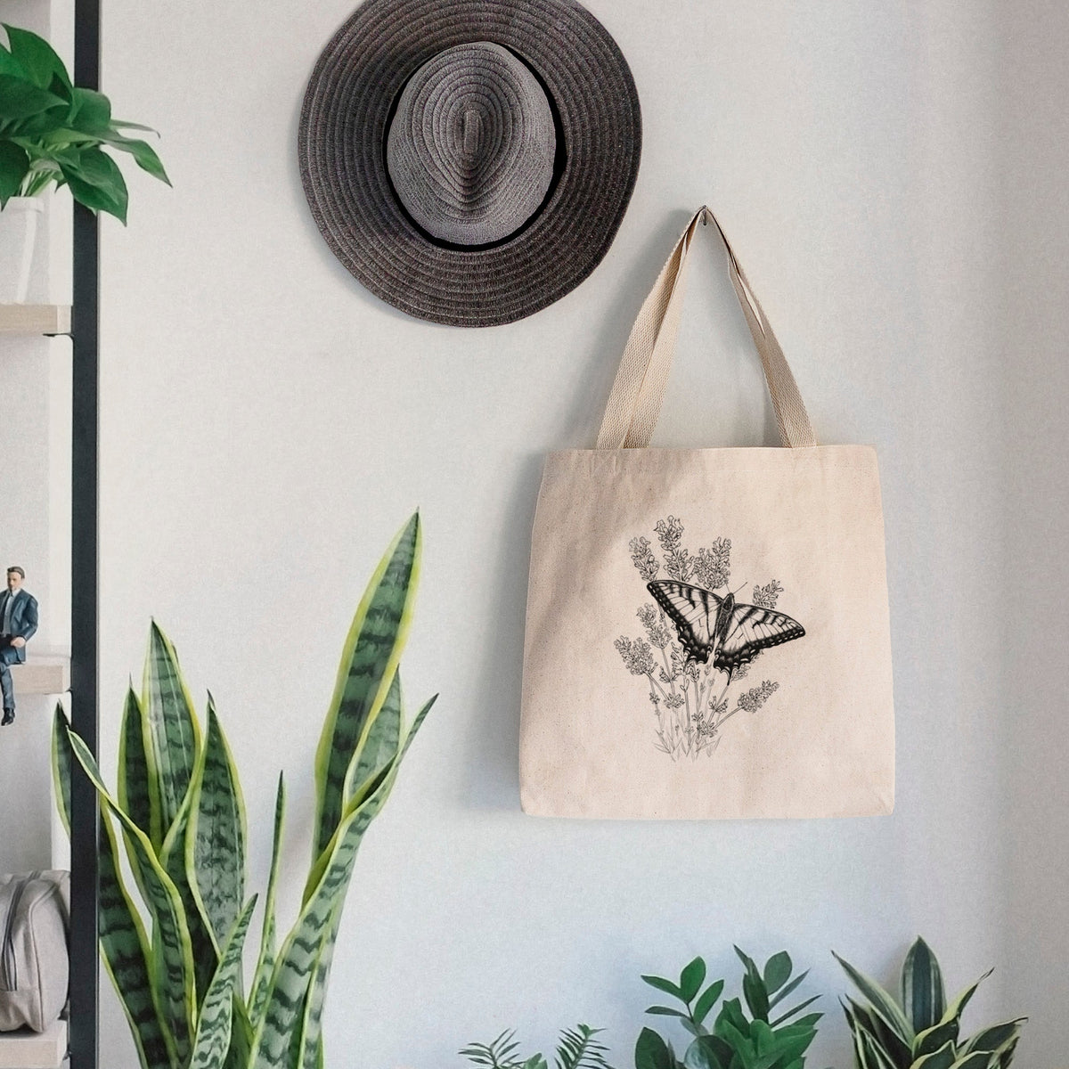 Eastern Tiger Swallowtail with Lavender - Tote Bag