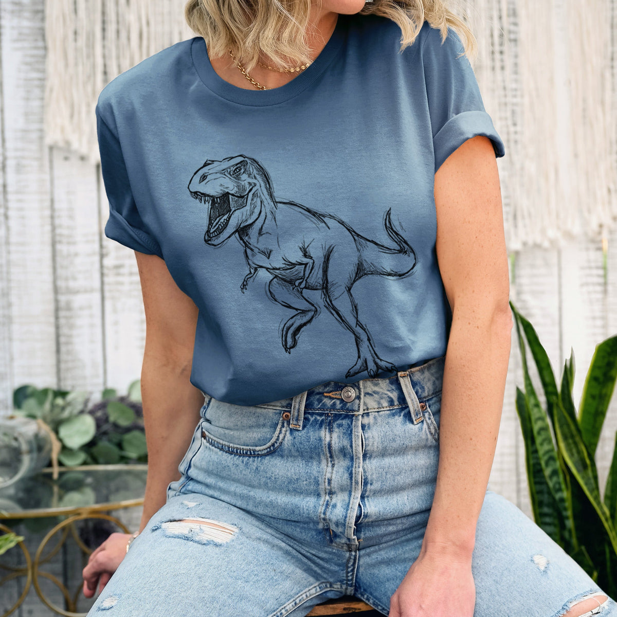Tyrannosaurus Rex - Lightweight 100% Cotton Unisex Crewneck