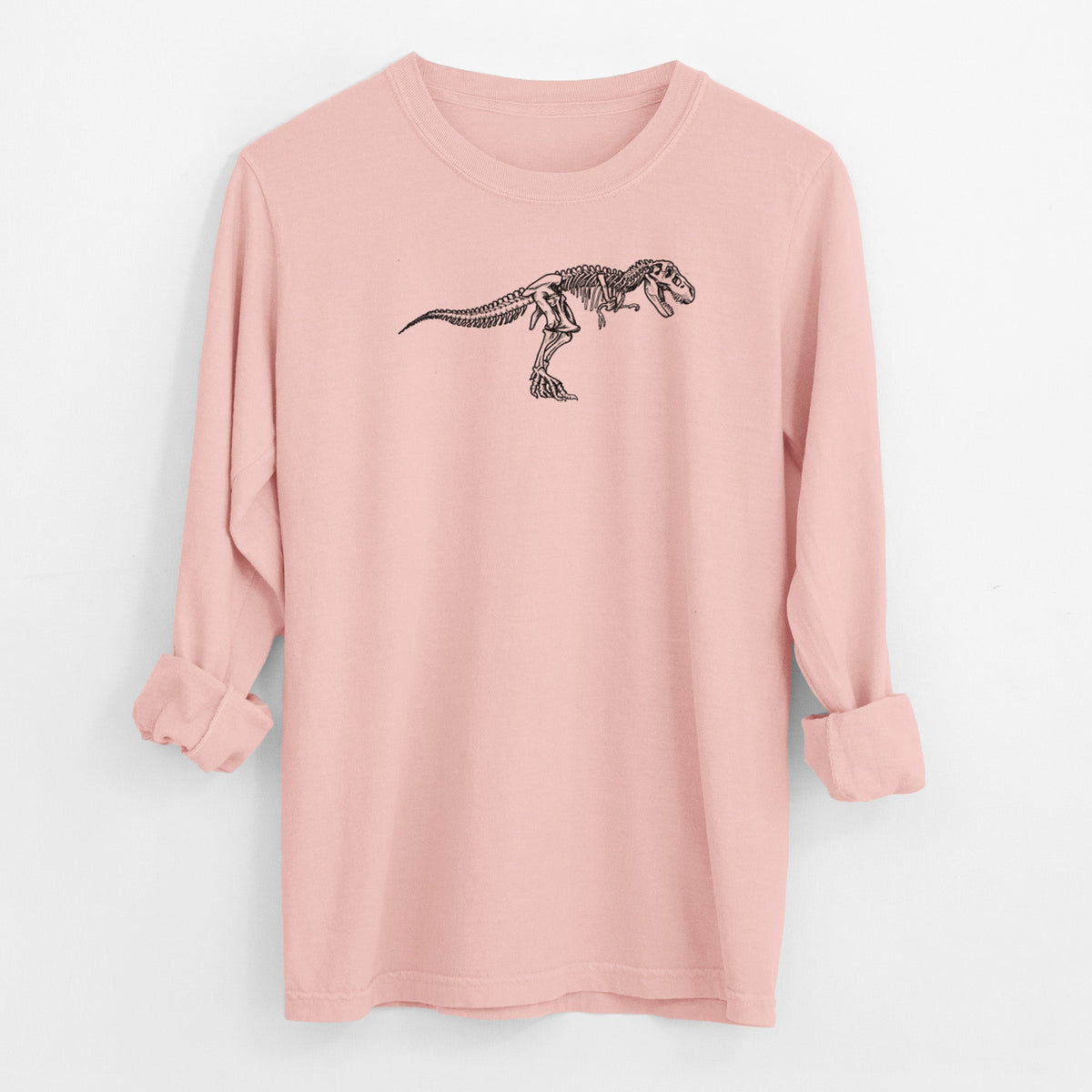 Tyrannosaurus Rex Skeleton - Men's Heavyweight 100% Cotton Long Sleeve