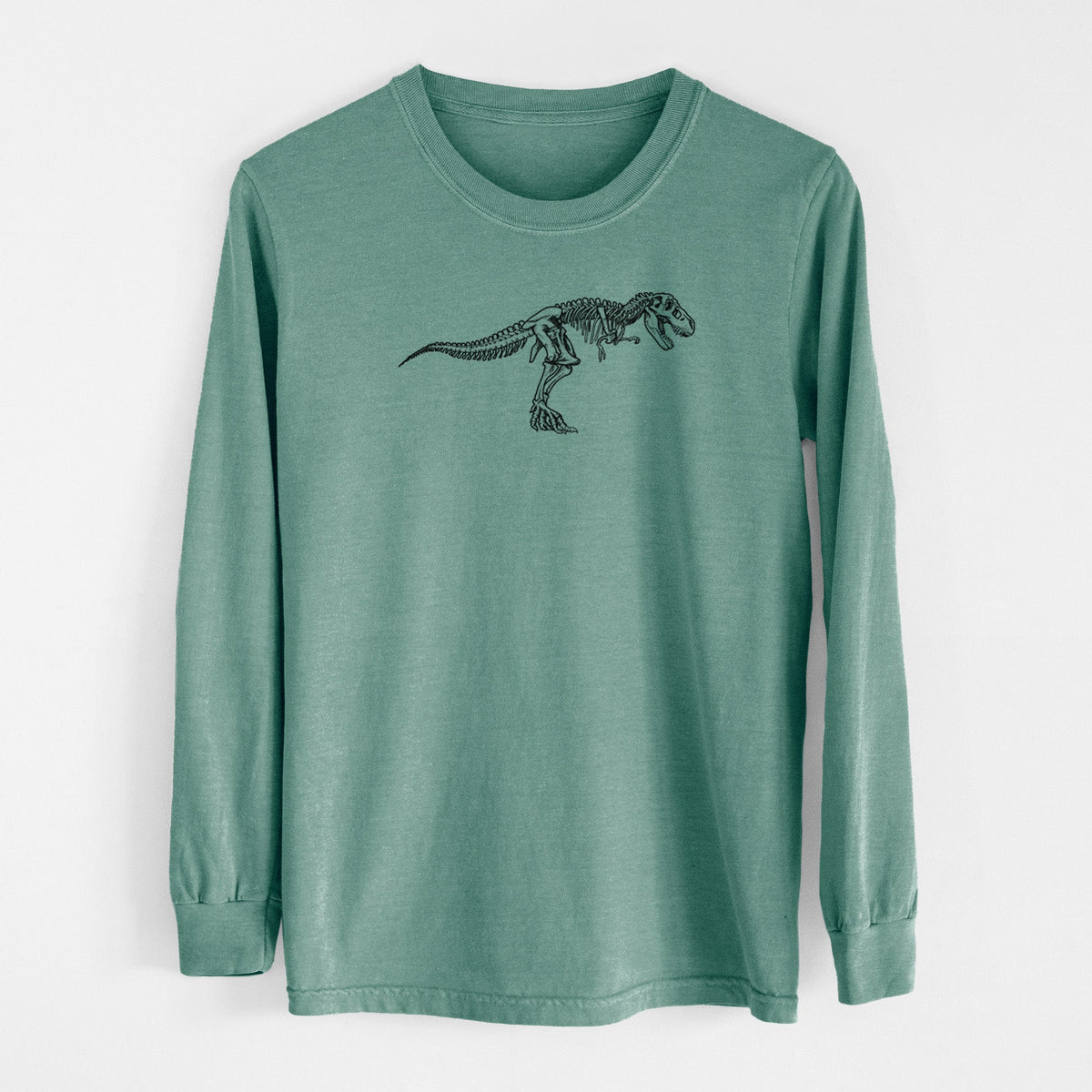 Tyrannosaurus Rex Skeleton - Men's Heavyweight 100% Cotton Long Sleeve
