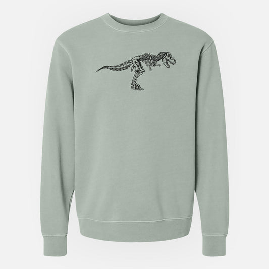 Tyrannosaurus Rex Skeleton - Unisex Pigment Dyed Crew Sweatshirt
