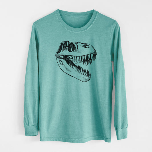Tyrannosaurus Rex Skull - Men's Heavyweight 100% Cotton Long Sleeve