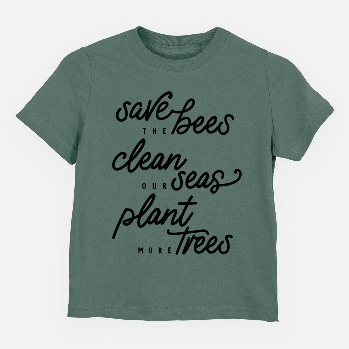 Bees Seas Trees - Typography - Toddler/Youth Shirt