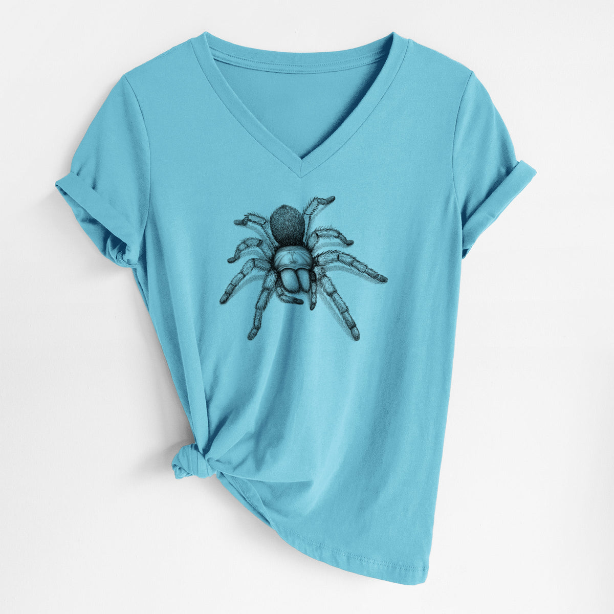 Desert Blonde Tarantula - Aphonopelma chalcodes - Women's Lightweight Relaxed Fit 100% Cotton V-neck