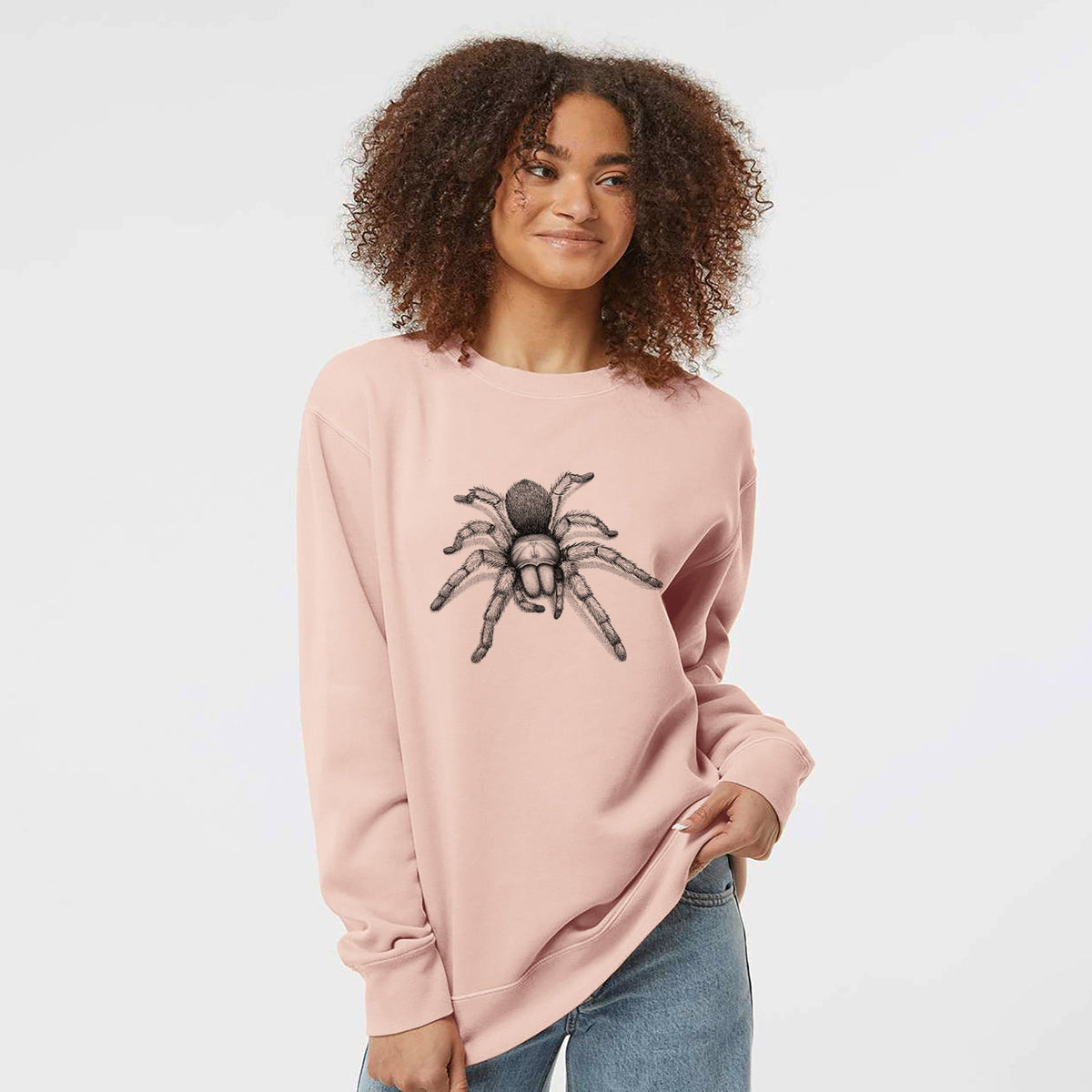 Desert Blonde Tarantula - Aphonopelma chalcodes - Unisex Pigment Dyed Crew Sweatshirt