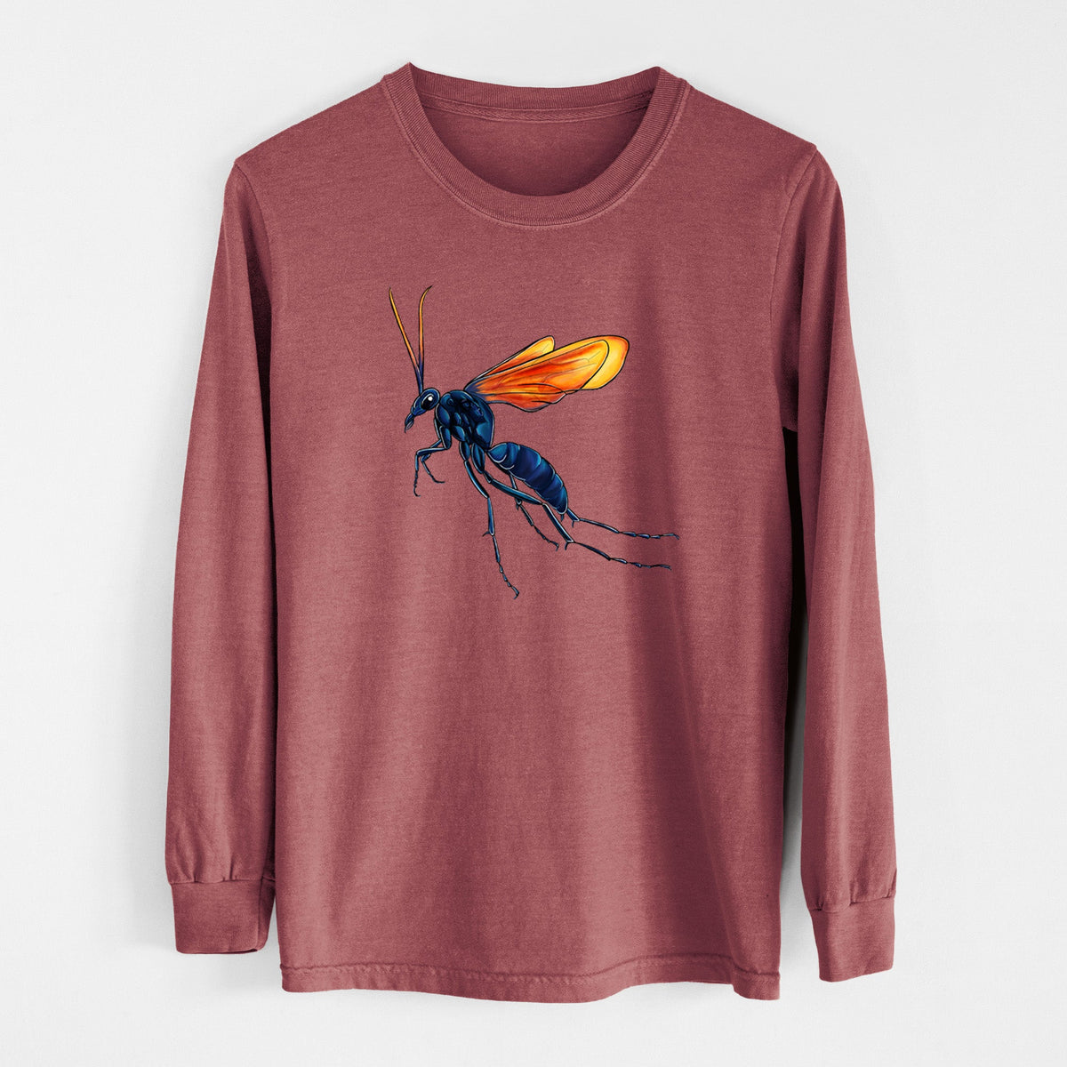 Tarantula Hawk Wasp - Pepsis grossa - Unisex Comfort Colors 100% Cotton Long Sleeve